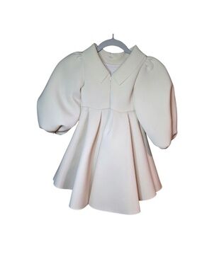 Mia Joy Joyfolie Ivory Puff Sleeve Pleated Party Dress Girls Size 3